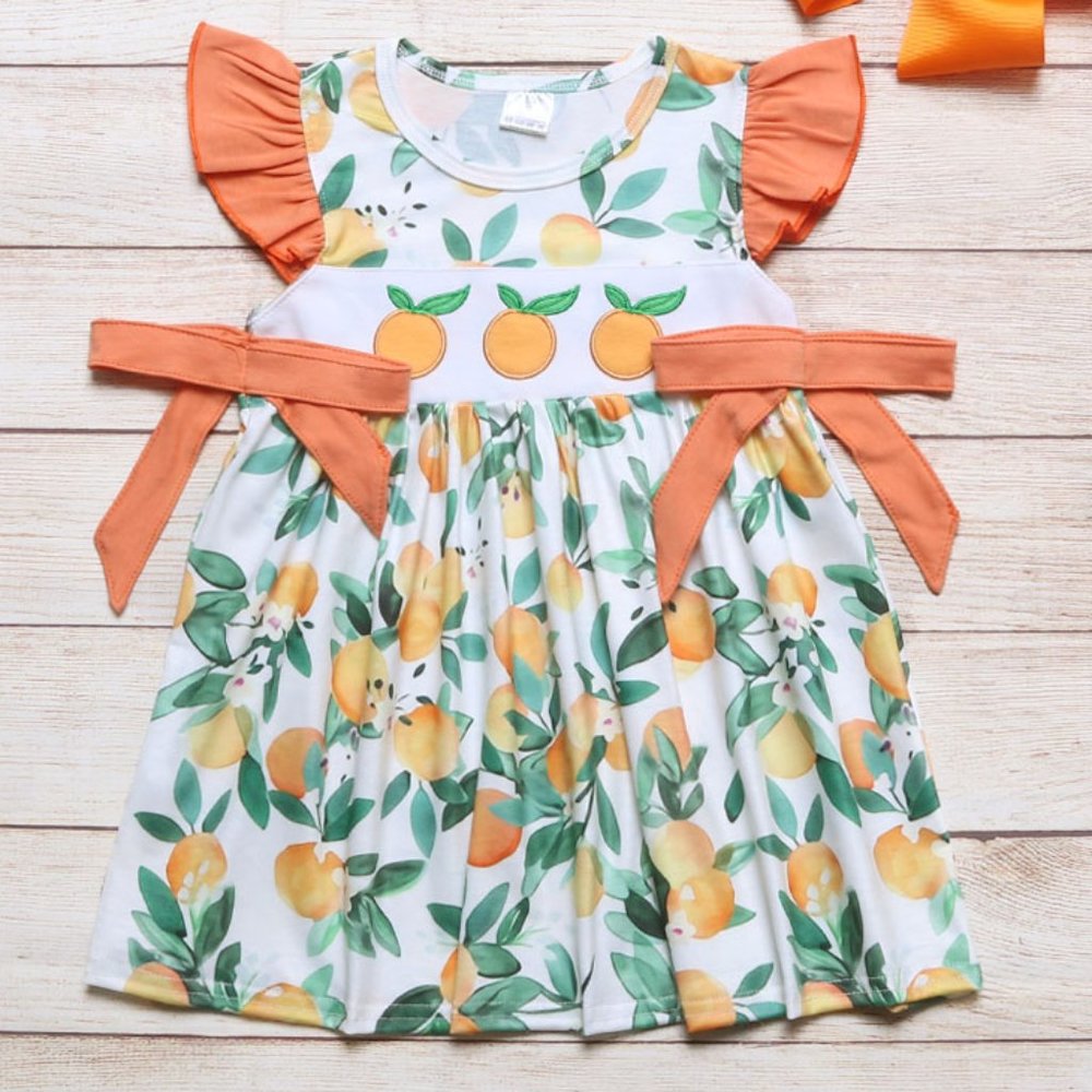 Boutique Peach Girls Sleeveless Dress